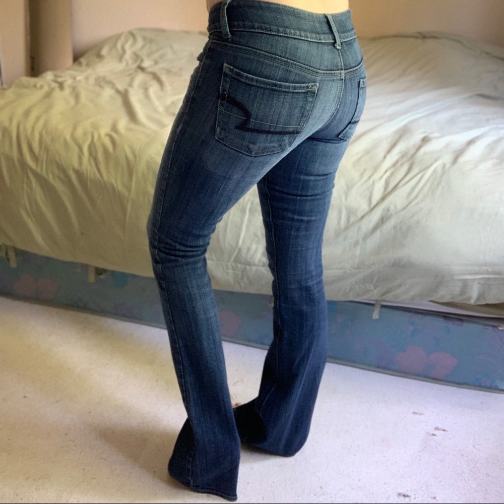 Blue Extra Long Boot Cut Jeans